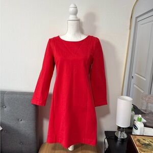 Chic Red Long Sleeve Dress